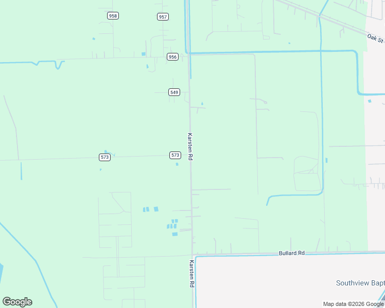 map of restaurants, bars, coffee shops, grocery stores, and more near 7756 Karsten Road in Rosharon