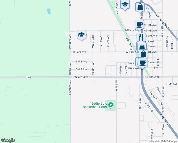 1109 Southwest 3rd Avenue Chiefland - Lng= 82.869199