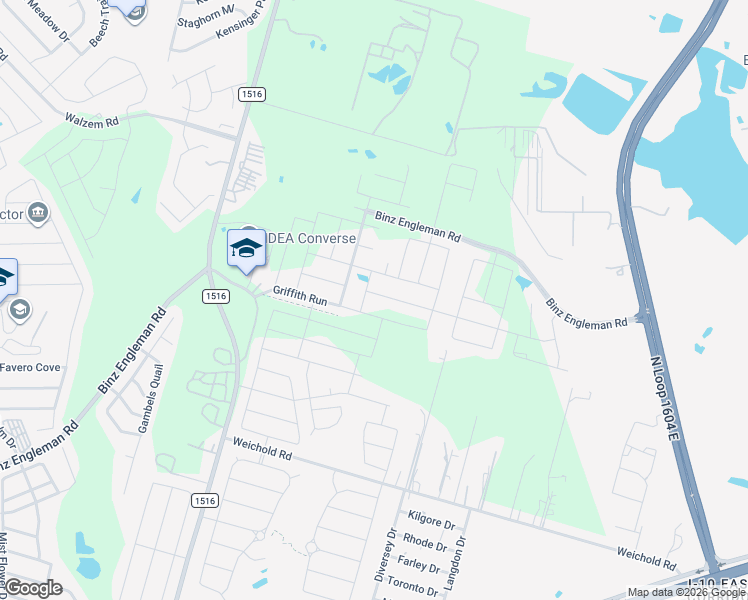 map of restaurants, bars, coffee shops, grocery stores, and more near 5218 Y Bar Summit in Converse