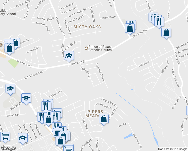 map of restaurants, bars, coffee shops, grocery stores, and more near 4636 Everstone Creek in San Antonio