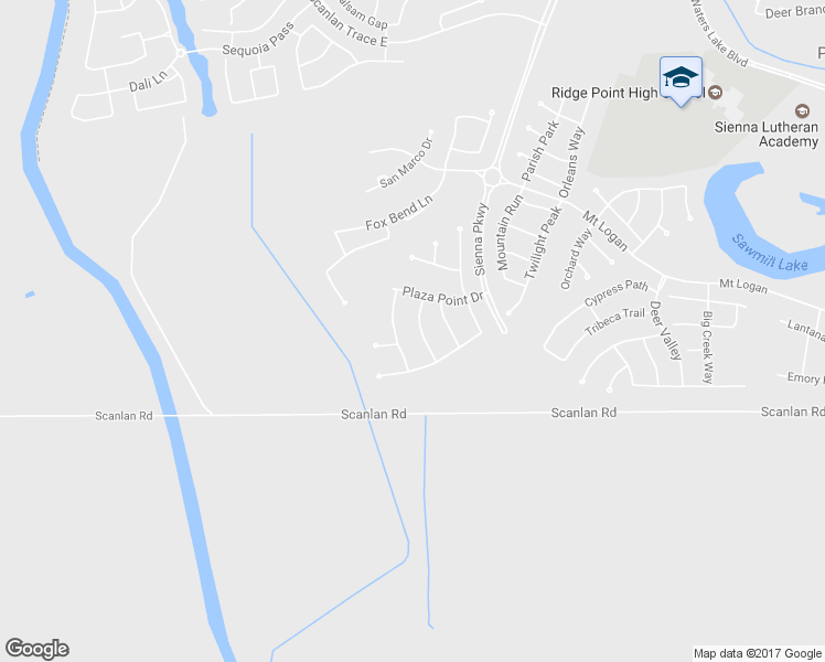 map of restaurants, bars, coffee shops, grocery stores, and more near 2119 Plaza Ridge Drive in Missouri City
