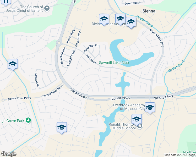 map of restaurants, bars, coffee shops, grocery stores, and more near 10127 Harbor Light Drive in Missouri City