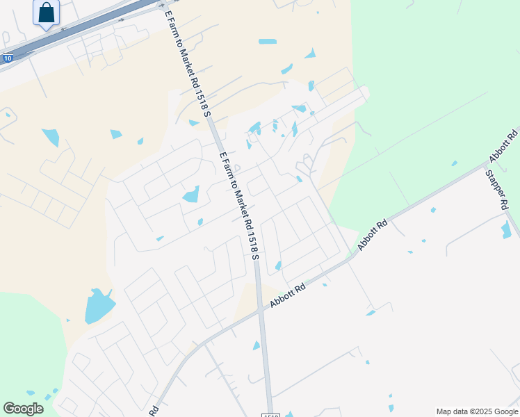 map of restaurants, bars, coffee shops, grocery stores, and more near 5220 Farm to Market Road 1518 in Saint Hedwig