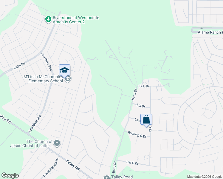 map of restaurants, bars, coffee shops, grocery stores, and more near 4207 Gage Crossing in San Antonio