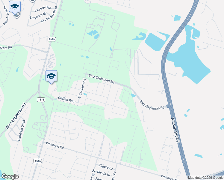 map of restaurants, bars, coffee shops, grocery stores, and more near 5110 Longhorn River in Converse