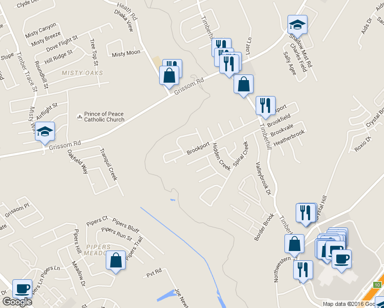 map of restaurants, bars, coffee shops, grocery stores, and more near 4706 Brook North Drive in San Antonio