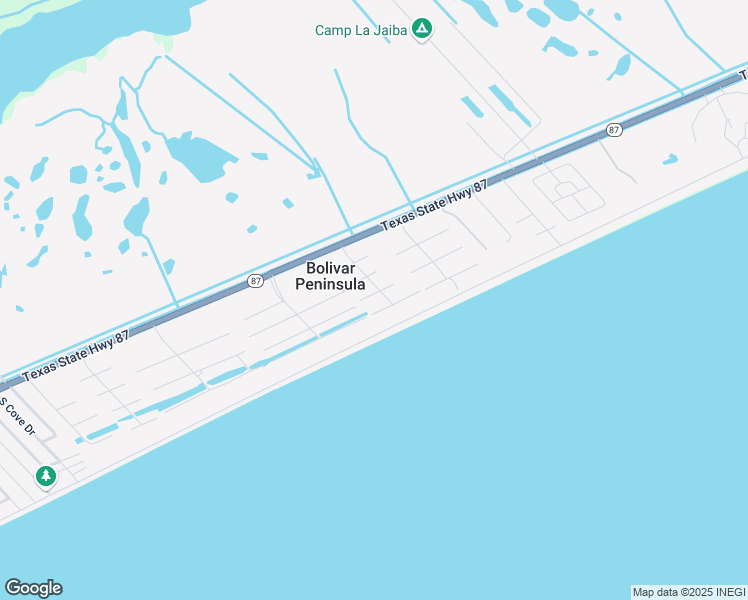 map of restaurants, bars, coffee shops, grocery stores, and more near 3402 Sand Dollar Drive in Bolivar Peninsula