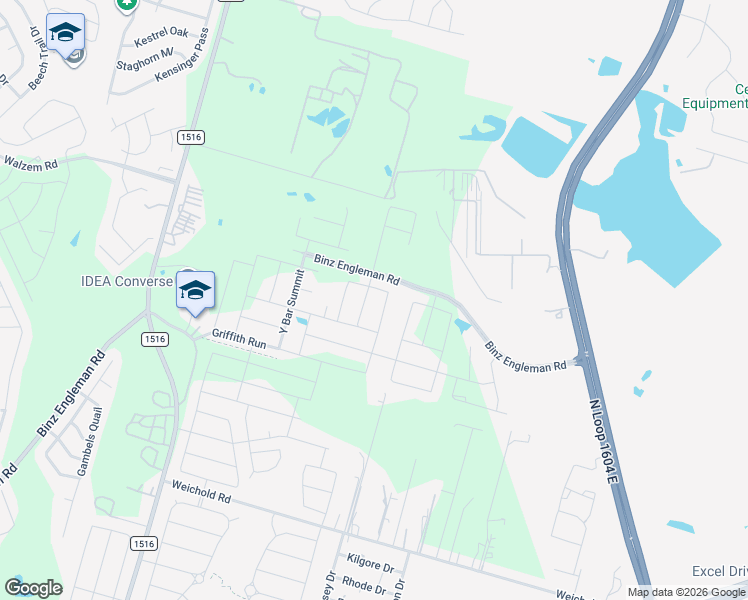 map of restaurants, bars, coffee shops, grocery stores, and more near in Converse