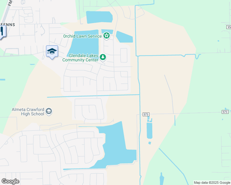 map of restaurants, bars, coffee shops, grocery stores, and more near Alloy Road in Rosharon