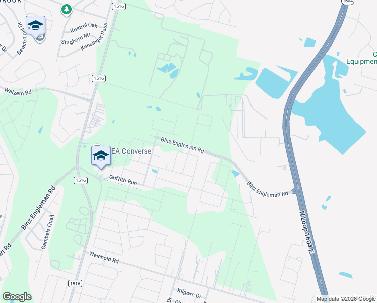 map of restaurants, bars, coffee shops, grocery stores, and more near in Converse