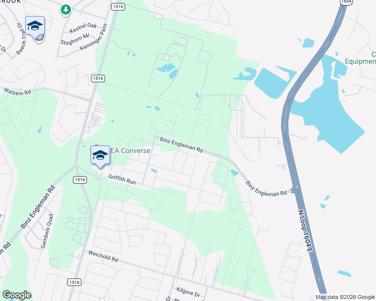 map of restaurants, bars, coffee shops, grocery stores, and more near in Converse