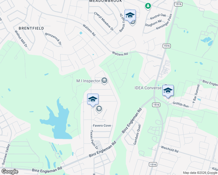 map of restaurants, bars, coffee shops, grocery stores, and more near 8519 Amistad Cove in Converse