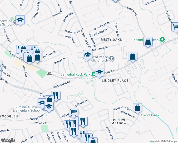 map of restaurants, bars, coffee shops, grocery stores, and more near 8006 Echo Wind Street in San Antonio