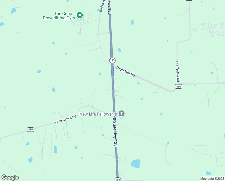 map of restaurants, bars, coffee shops, grocery stores, and more near 16313 Texas 123 in Seguin