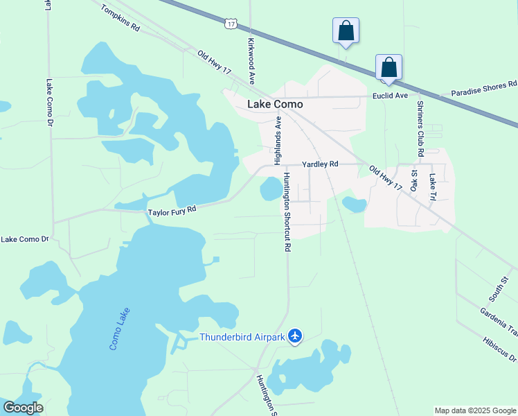 map of restaurants, bars, coffee shops, grocery stores, and more near 108 Gay White Way in Pomona Park