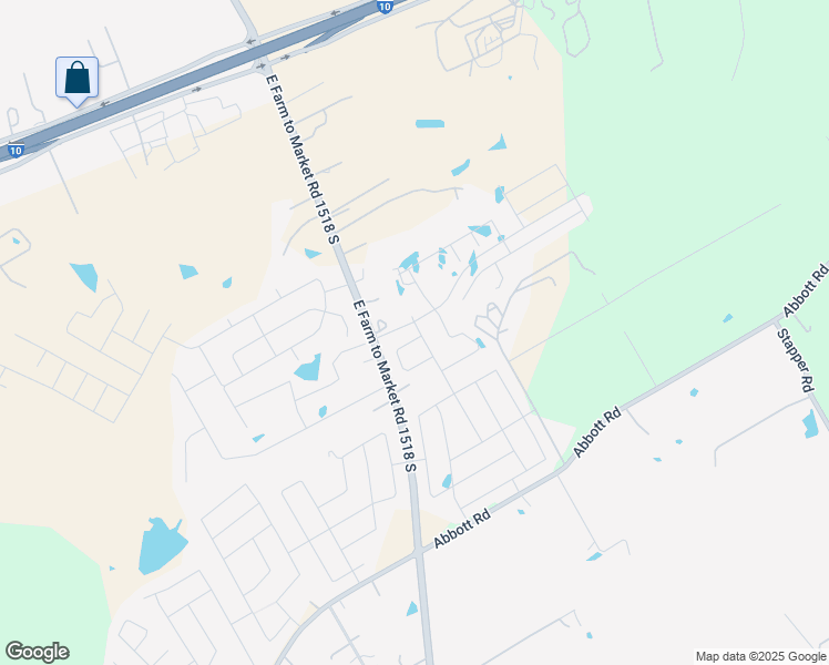map of restaurants, bars, coffee shops, grocery stores, and more near 5220 Farm to Market Road 1518 in Saint Hedwig