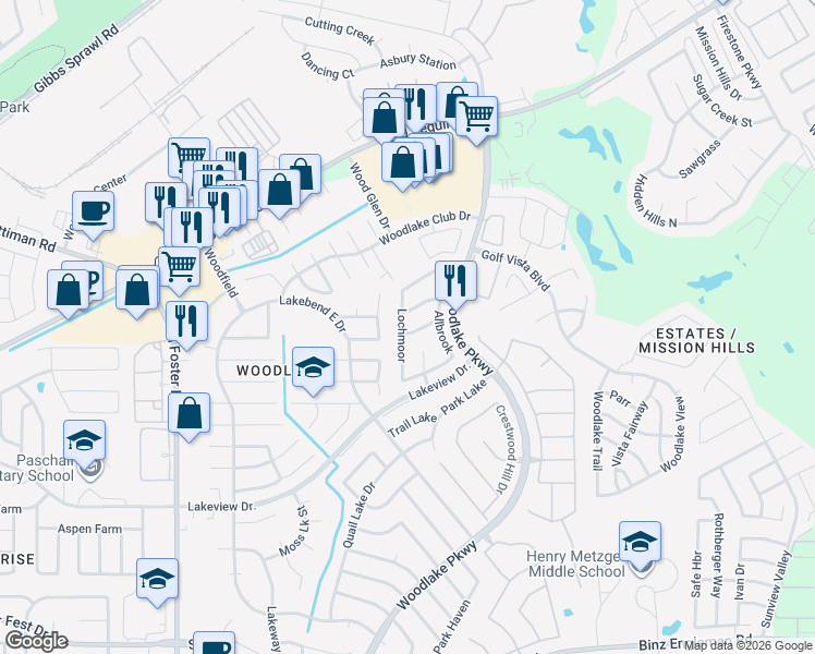 map of restaurants, bars, coffee shops, grocery stores, and more near in San Antonio