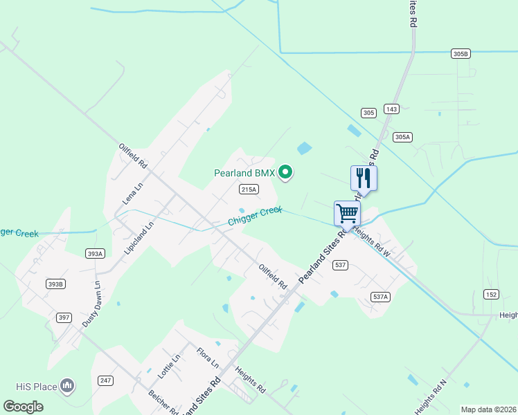 map of restaurants, bars, coffee shops, grocery stores, and more near 1231 County Road 99 in Alvin