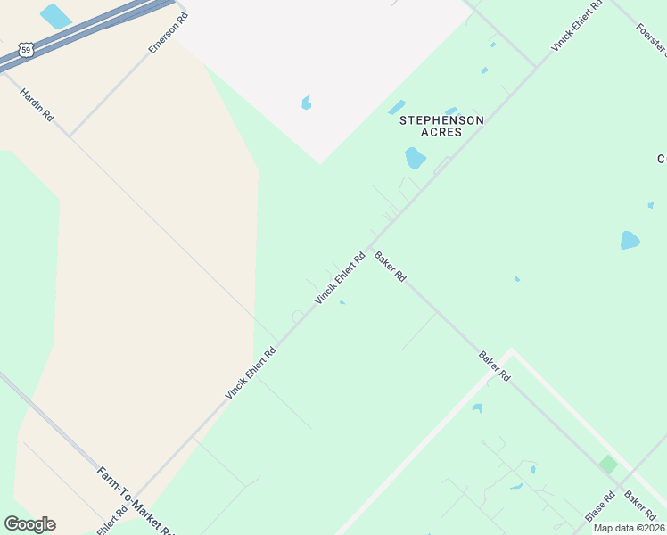 map of restaurants, bars, coffee shops, grocery stores, and more near 8020 Vincik Ehlert Road in Rosenberg