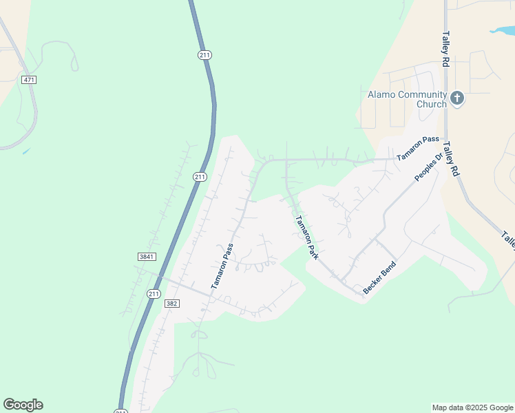 map of restaurants, bars, coffee shops, grocery stores, and more near 15407 Tamaron Pass in San Antonio