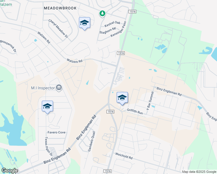 map of restaurants, bars, coffee shops, grocery stores, and more near 5691 Fm 1516 North in Converse