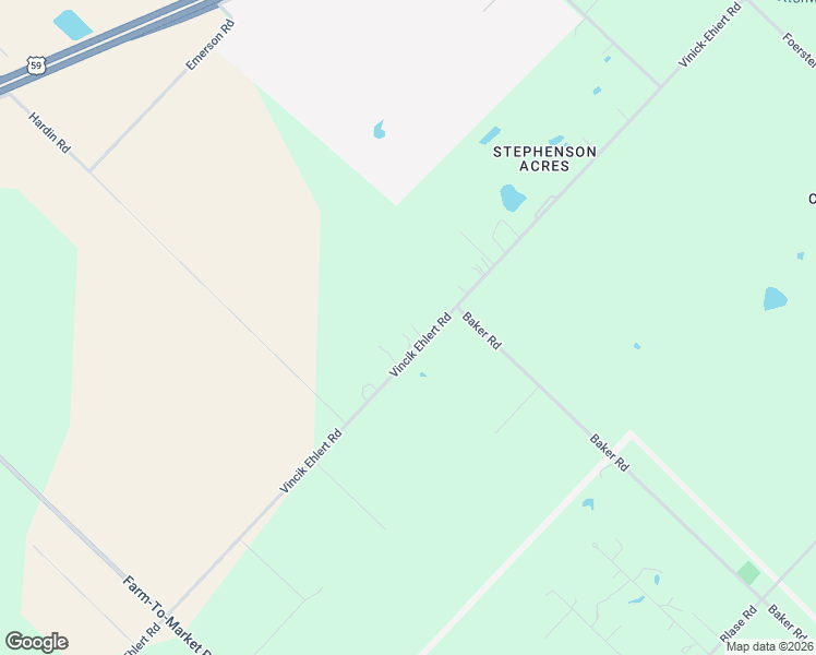 map of restaurants, bars, coffee shops, grocery stores, and more near 8020 Vincik Ehlert Road in Rosenberg