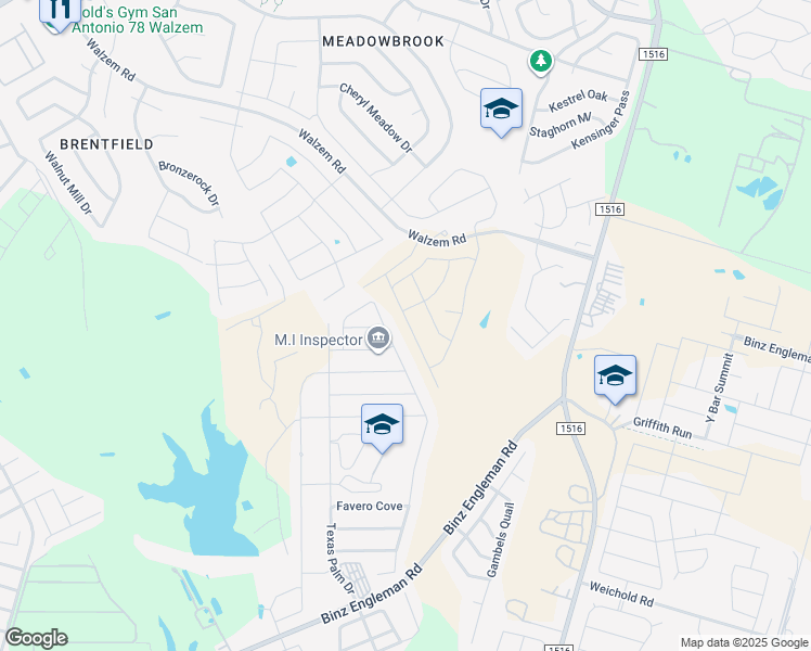 map of restaurants, bars, coffee shops, grocery stores, and more near 8219 Chestnut Barr Drive in Converse
