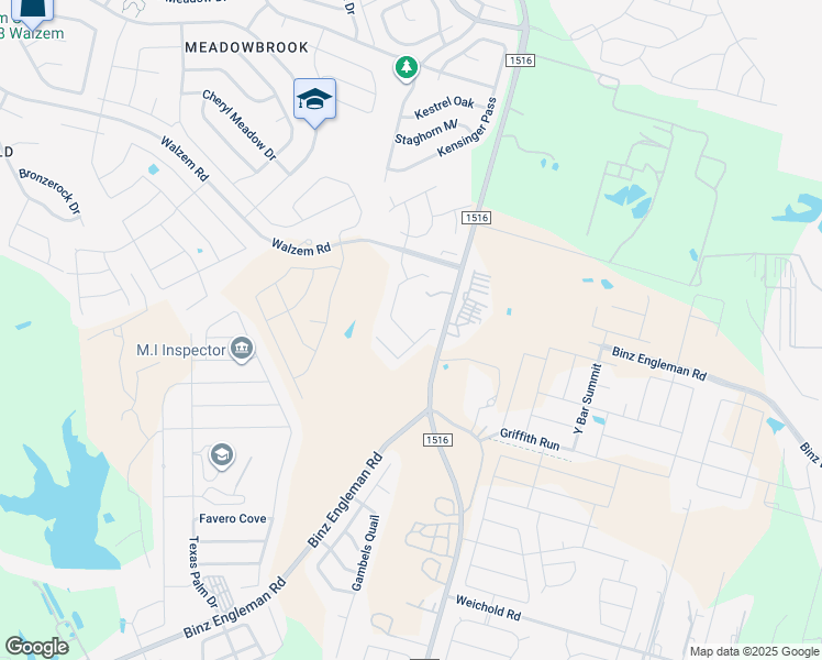 map of restaurants, bars, coffee shops, grocery stores, and more near 5691 Fm 1516 North in Converse