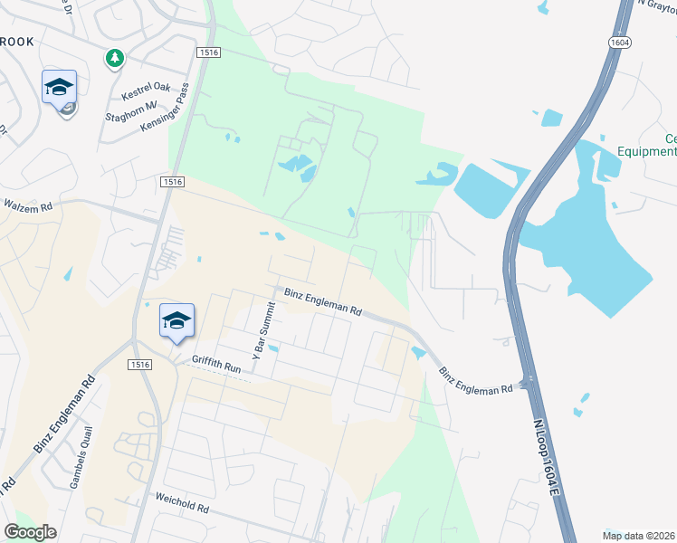 map of restaurants, bars, coffee shops, grocery stores, and more near 5880 Fm 1516 North in Converse