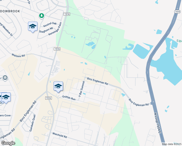 map of restaurants, bars, coffee shops, grocery stores, and more near 5880 Fm 1516 North in Converse