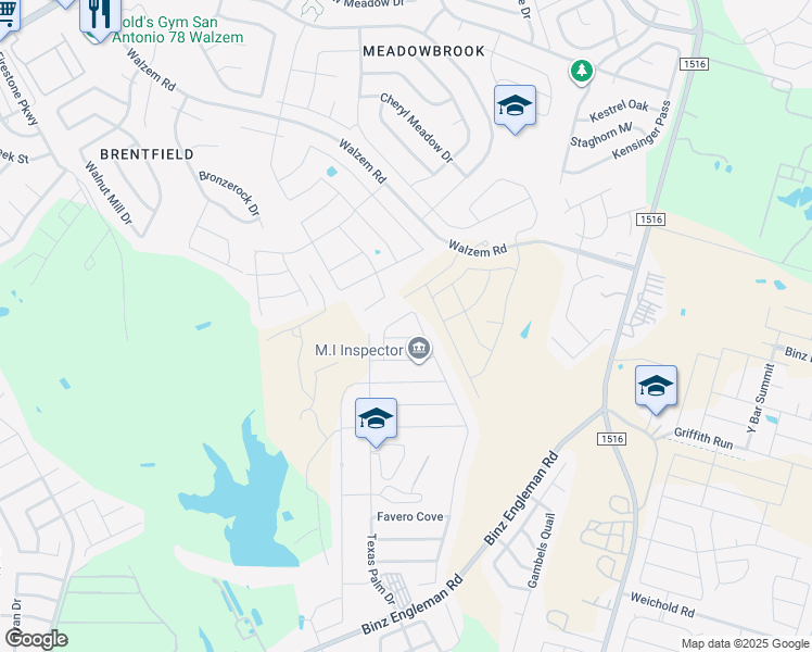 map of restaurants, bars, coffee shops, grocery stores, and more near 8443 Amistad Cove in Converse