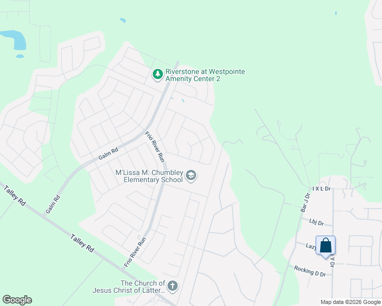 map of restaurants, bars, coffee shops, grocery stores, and more near Galm Road in San Antonio