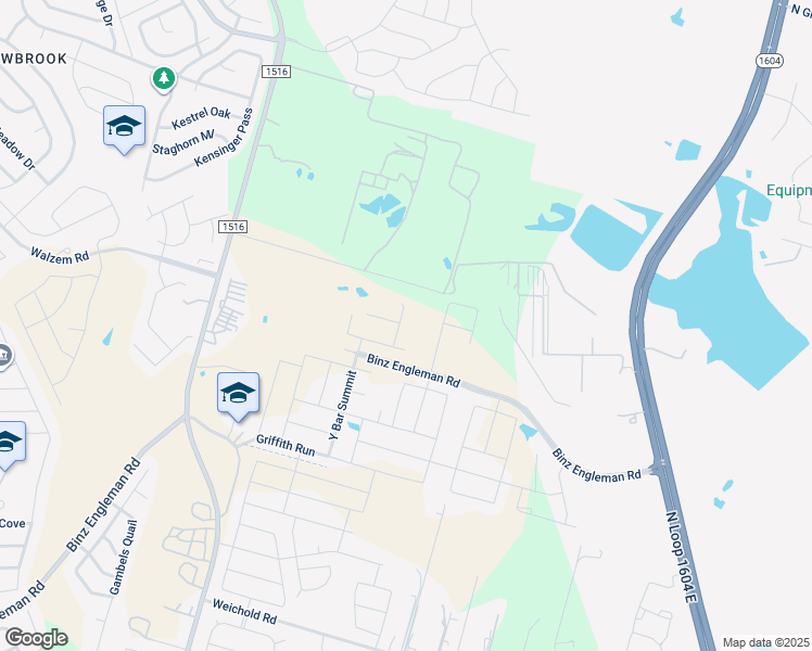 map of restaurants, bars, coffee shops, grocery stores, and more near 5880 Fm 1516 North in Converse