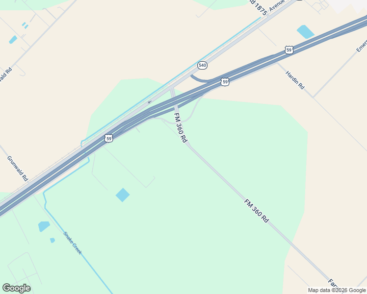 map of restaurants, bars, coffee shops, grocery stores, and more near 400 FM 360 Road in Beasley