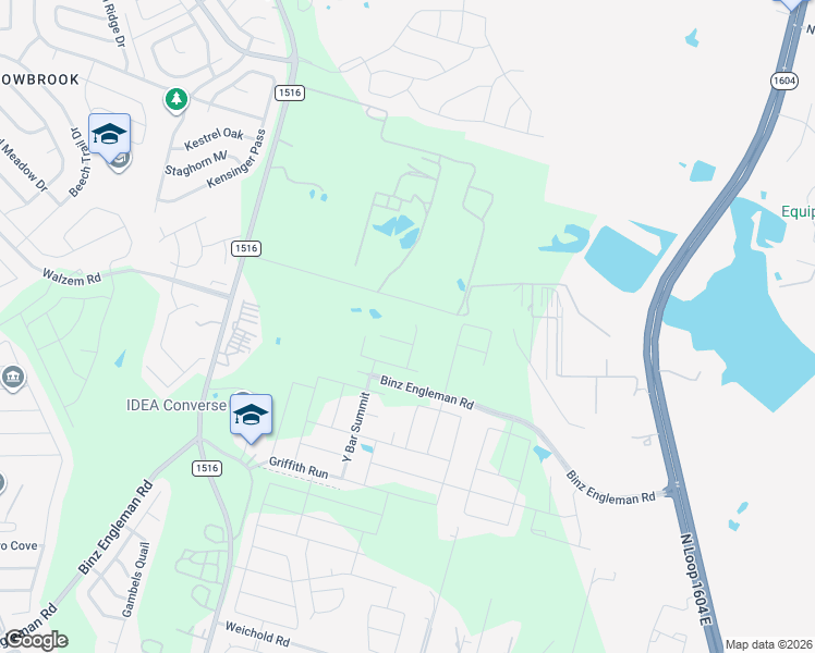 map of restaurants, bars, coffee shops, grocery stores, and more near 5880 Farm to Market 1516 in Converse