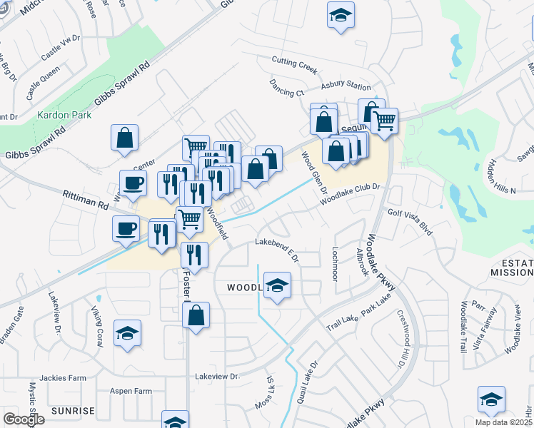 map of restaurants, bars, coffee shops, grocery stores, and more near 5810 Elk Lake Drive in San Antonio