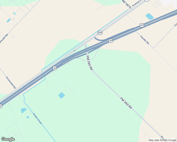 map of restaurants, bars, coffee shops, grocery stores, and more near 400 FM 360 Road in Beasley