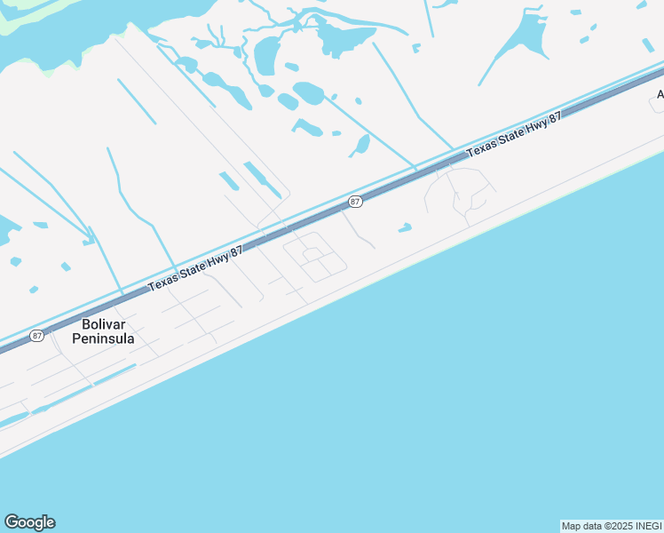 map of restaurants, bars, coffee shops, grocery stores, and more near 956 Tuna Drive in Bolivar Peninsula
