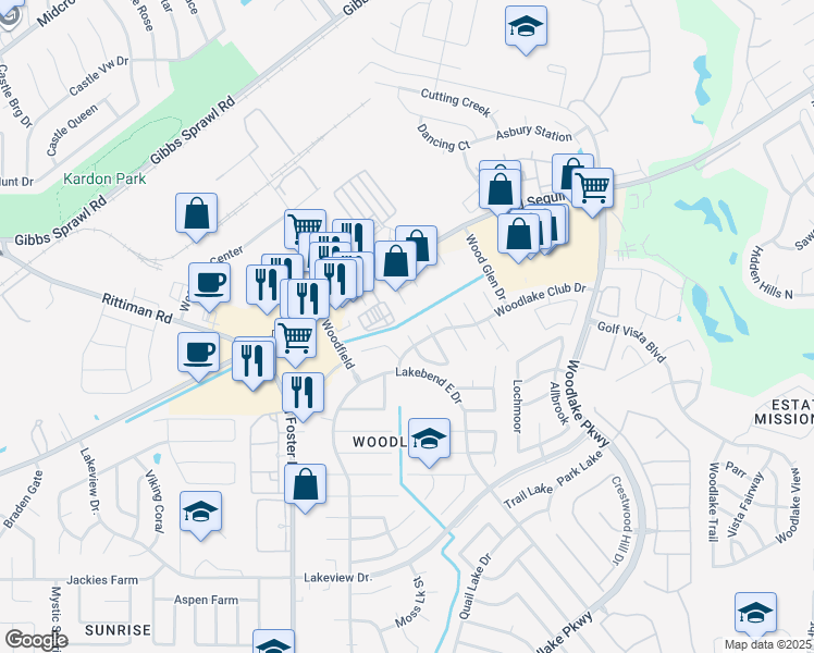 map of restaurants, bars, coffee shops, grocery stores, and more near 5810 Elk Lake Drive in San Antonio