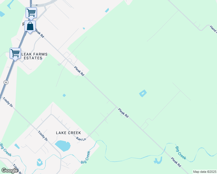 map of restaurants, bars, coffee shops, grocery stores, and more near 6511 Pleak Road in Richmond
