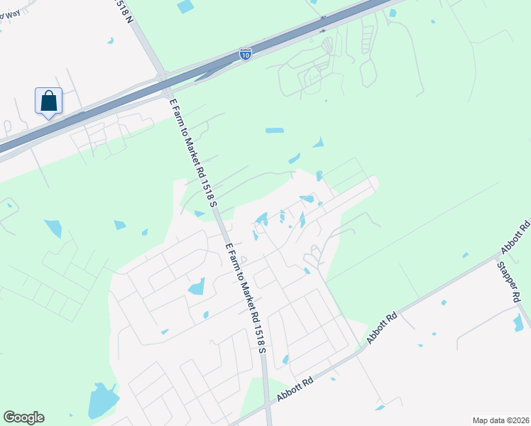 map of restaurants, bars, coffee shops, grocery stores, and more near 5610 E Fm 1518 North in St. Hedwig