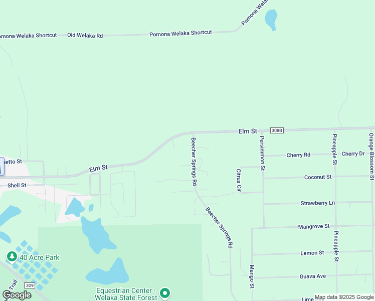 map of restaurants, bars, coffee shops, grocery stores, and more near 105-UNIT Beecher Springs Road in Pomona Park