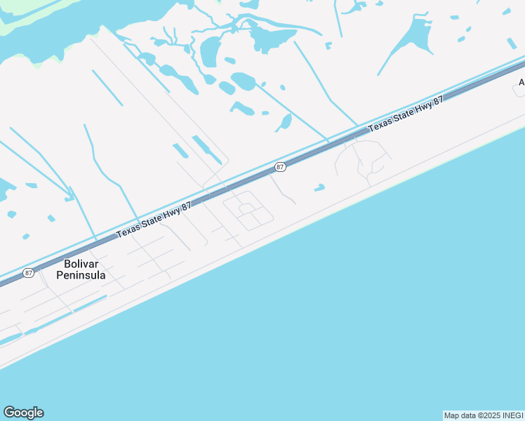 map of restaurants, bars, coffee shops, grocery stores, and more near 956 Tuna Drive in Bolivar Peninsula