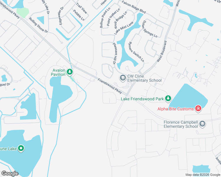 map of restaurants, bars, coffee shops, grocery stores, and more near 1601 Bristol Meadow Lane in Friendswood