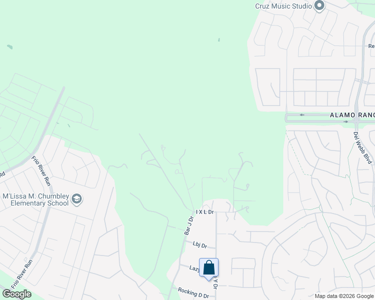 map of restaurants, bars, coffee shops, grocery stores, and more near 13733 I X L Drive in San Antonio