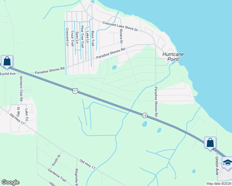 map of restaurants, bars, coffee shops, grocery stores, and more near 217 Anderson Avenue in Crescent City