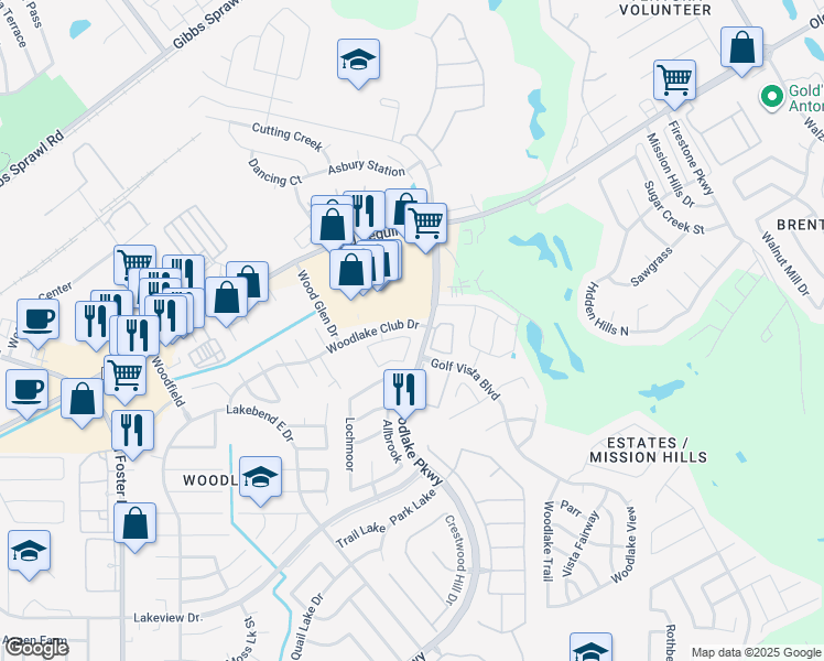map of restaurants, bars, coffee shops, grocery stores, and more near 7202 Avila Vista in San Antonio