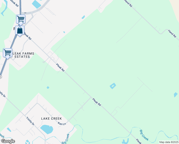 map of restaurants, bars, coffee shops, grocery stores, and more near 6511 Pleak Road in Richmond