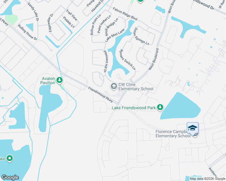 map of restaurants, bars, coffee shops, grocery stores, and more near 1157 Rymers Switch Lane in Friendswood