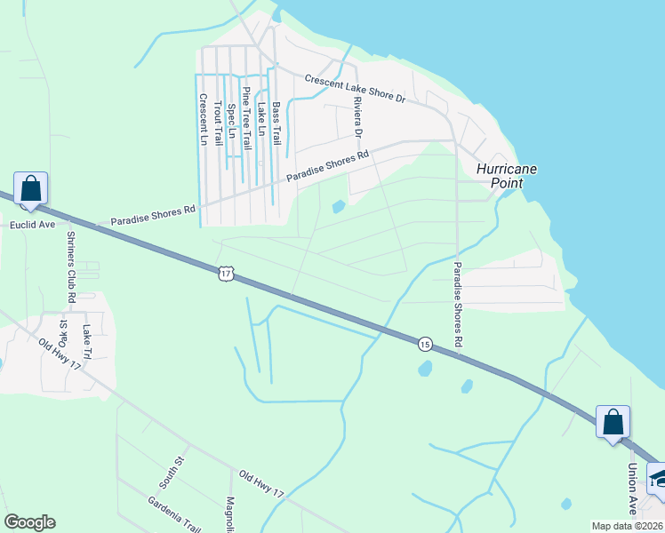 map of restaurants, bars, coffee shops, grocery stores, and more near 304 Ward Avenue in Crescent City